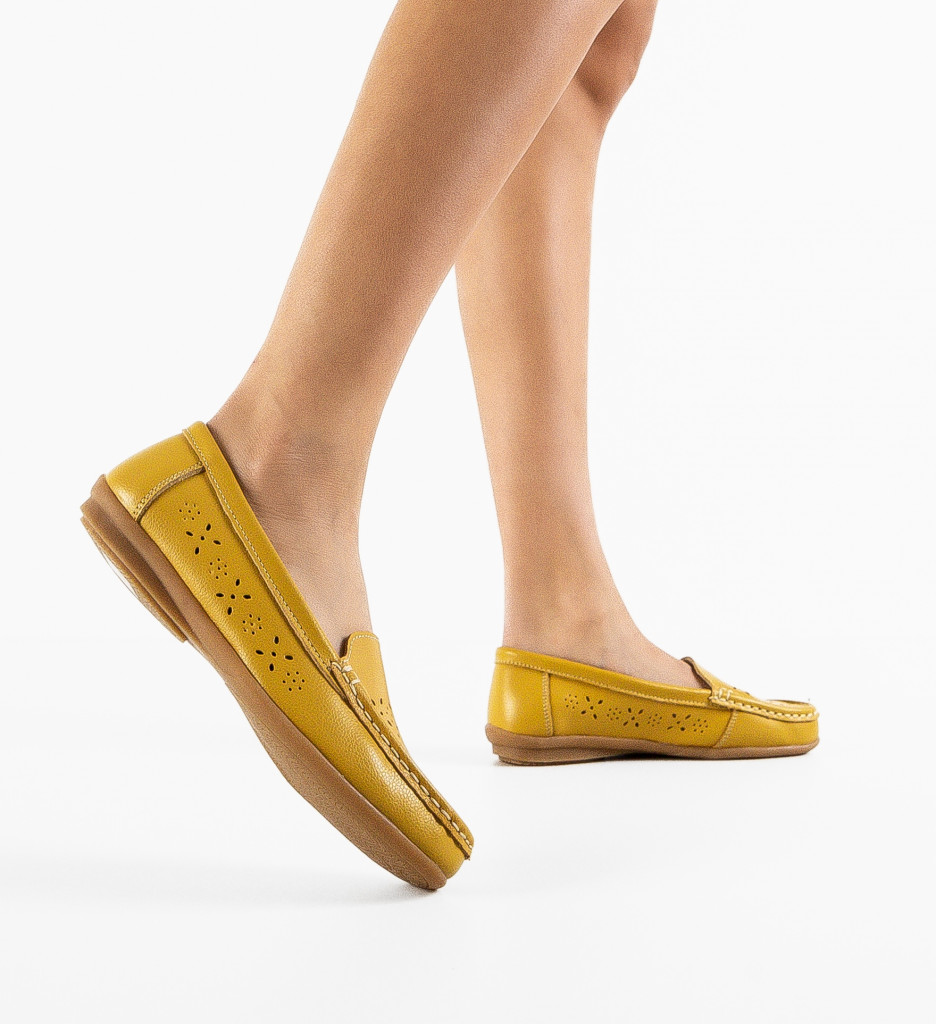 Pantofi Debar Galbeni - Stil si Confort Urban - imagine 2