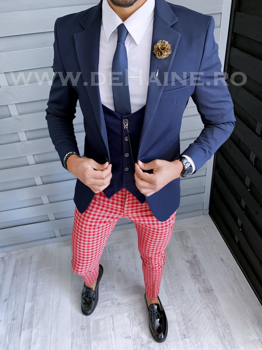 Tinuta Barbati Smart Casual 4 Piese Slim Fit