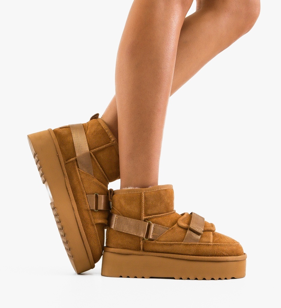 Cizme tip Ug Kaiana Camel - Confort Termic - imagine 2