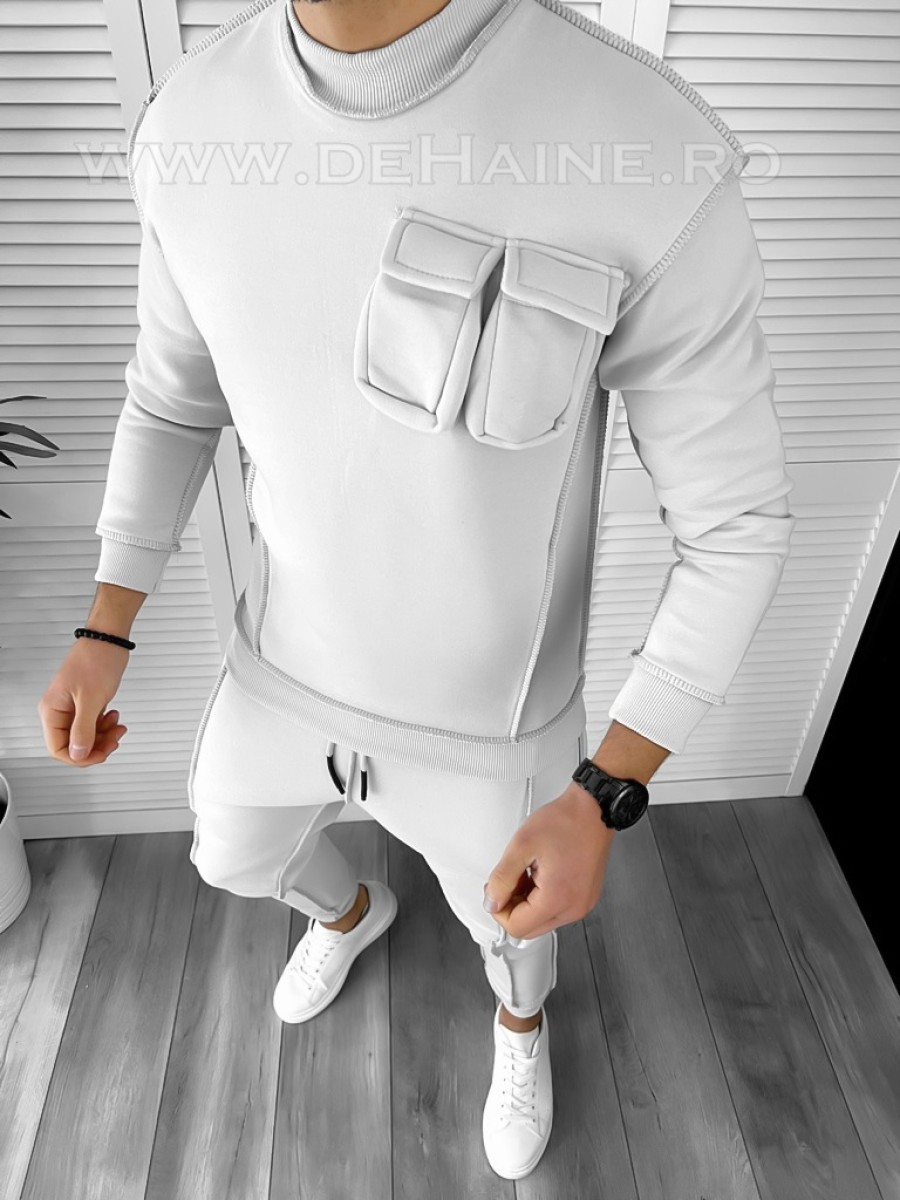 Hanorac Barbati Slim Fit Gri Elegant
