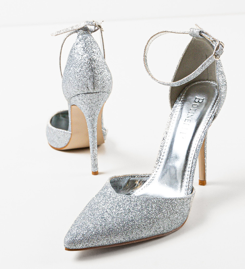 Pantofi cu Toc Argintii - Eleganță și Stil - imagine 7