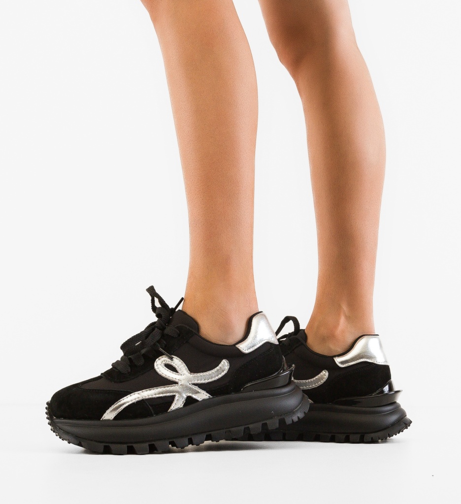Sneakers Dama Amotto Negri - Confort si Stil - imagine 3