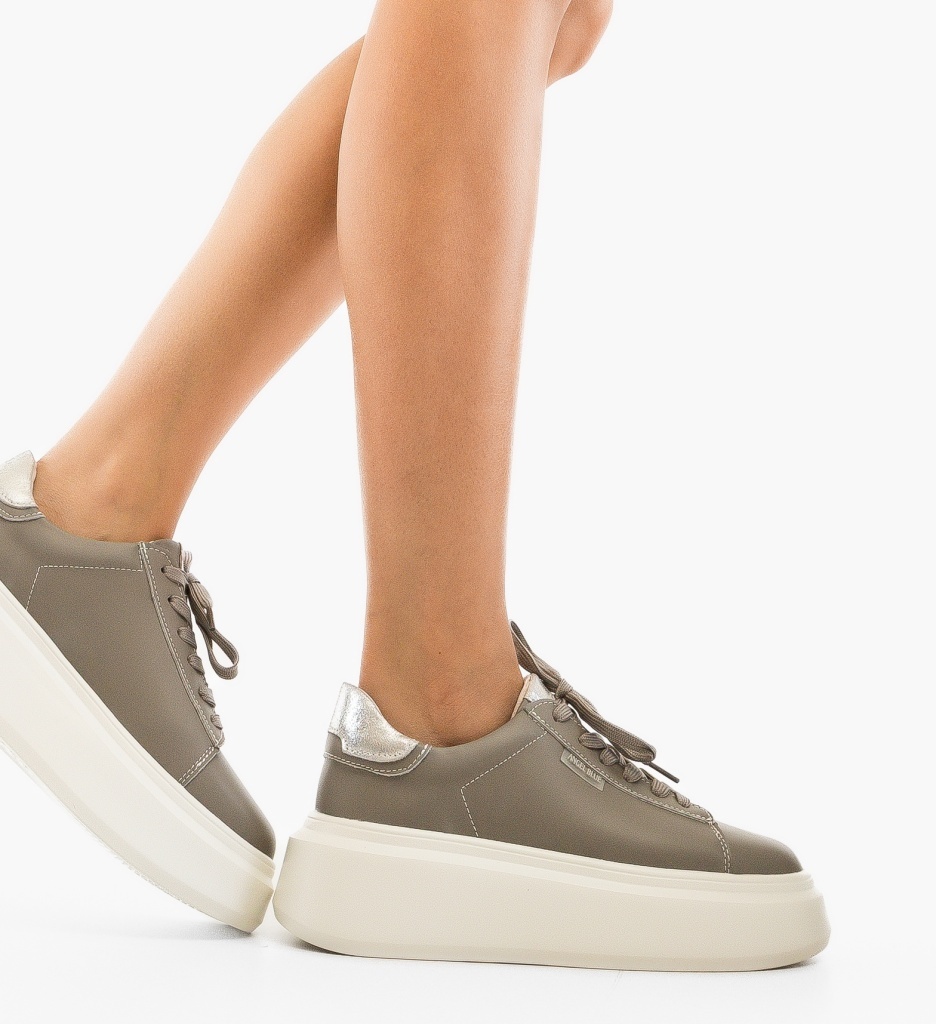 Sneakers Dama Byva Gri - Confort Urban - imagine 2