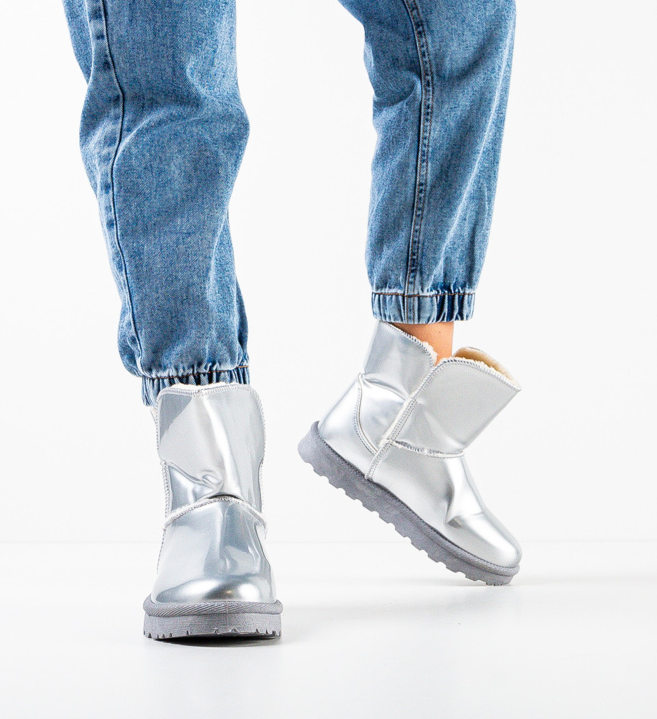 Cizme Tip Ug Elefba Argintii | Confort și Stil