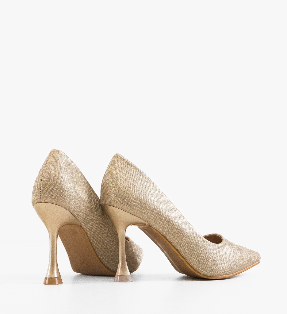 Pantofi Everly Aurii cu Toc Elegant - Stil Refined - imagine 6