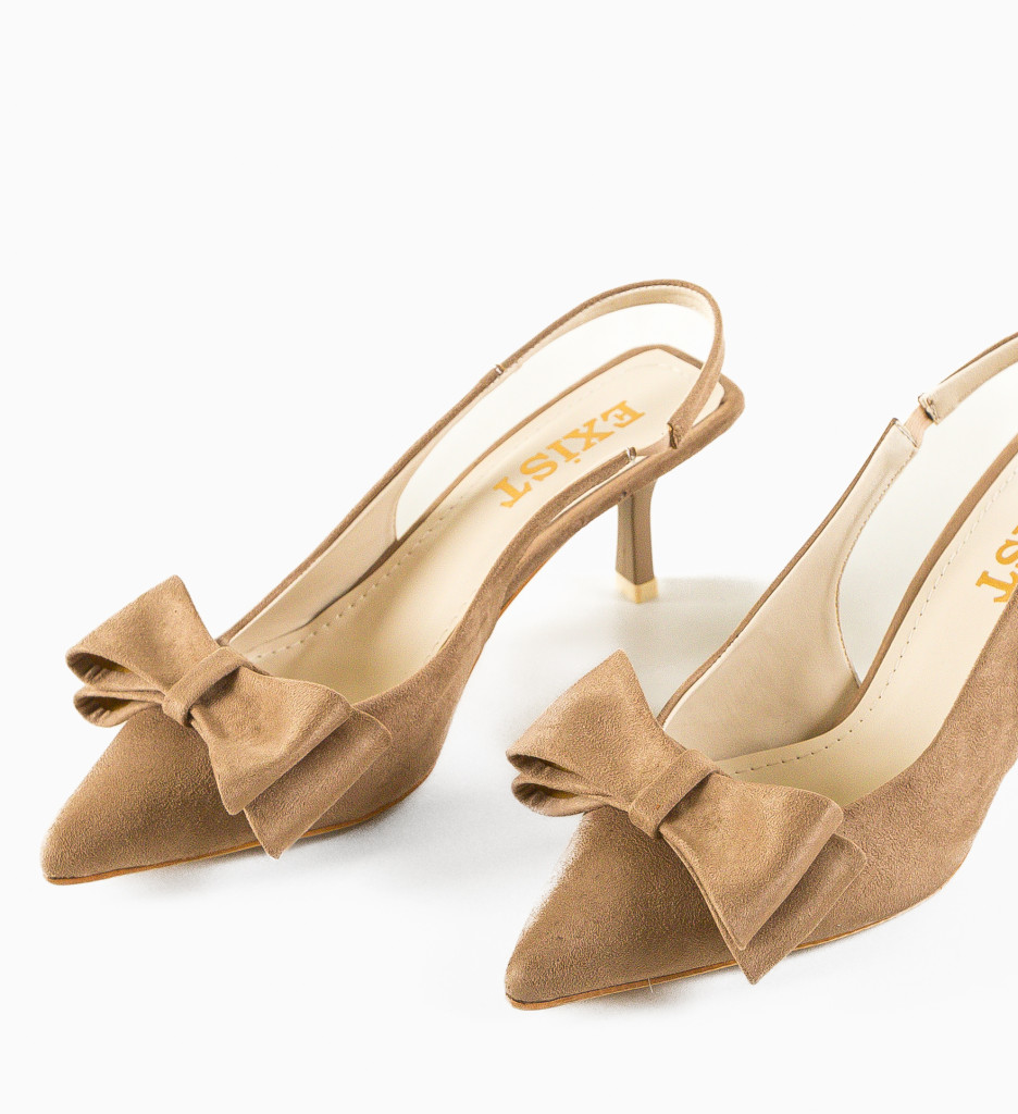 Pantofi Hugo Khaki cu Toc Eleganți - imagine 6