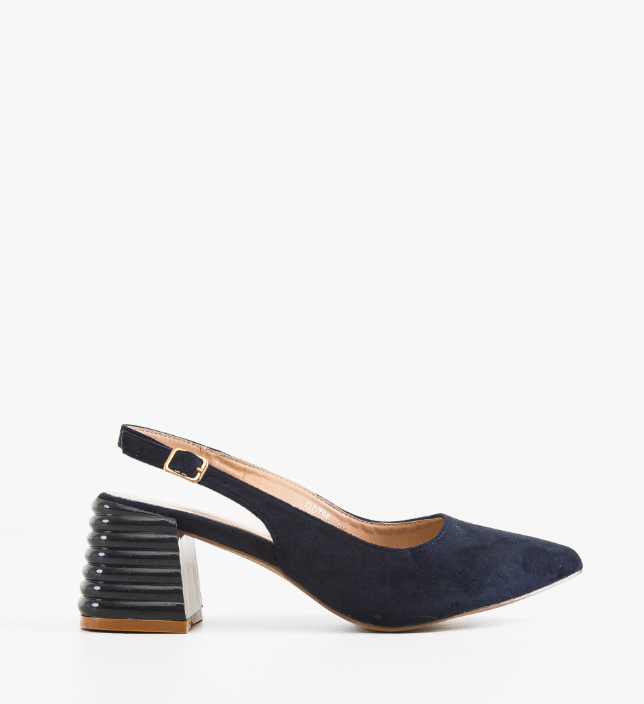 Pantofi Dama Westley Bleumarin cu Toc Eleganți - imagine 8