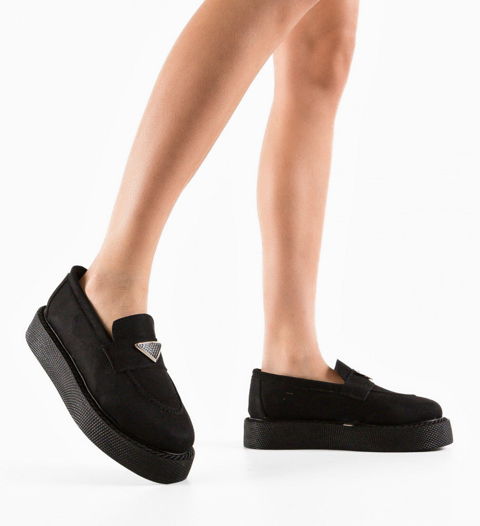 Pantofi Casual Krikri Negri - Confort și Stil Zilnic - imagine 2