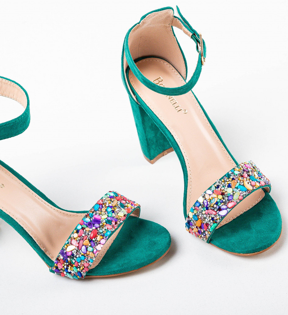 Sandale Marink Verzi cu Toc | Eleganță Vară - imagine 5