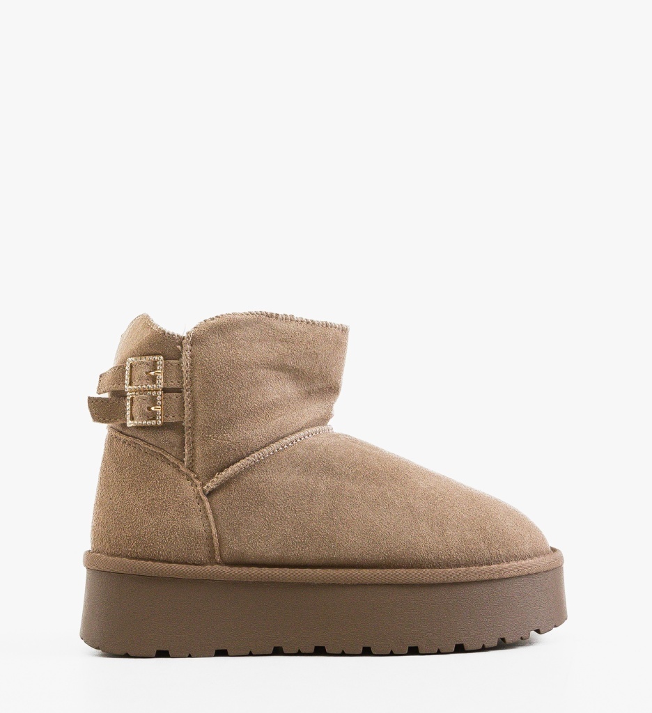 Cizme Tip Ug Depurtat Tieme Khaki - Confort - imagine 6