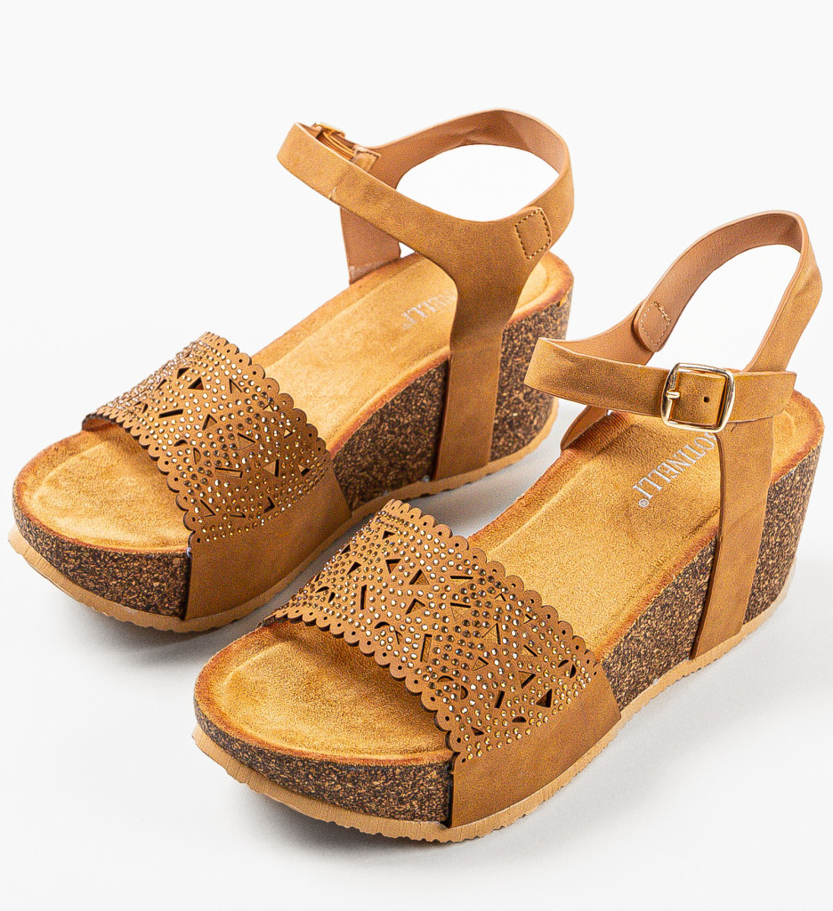 Platforme Dama Tessa Camel - Stil și Confort - imagine 5