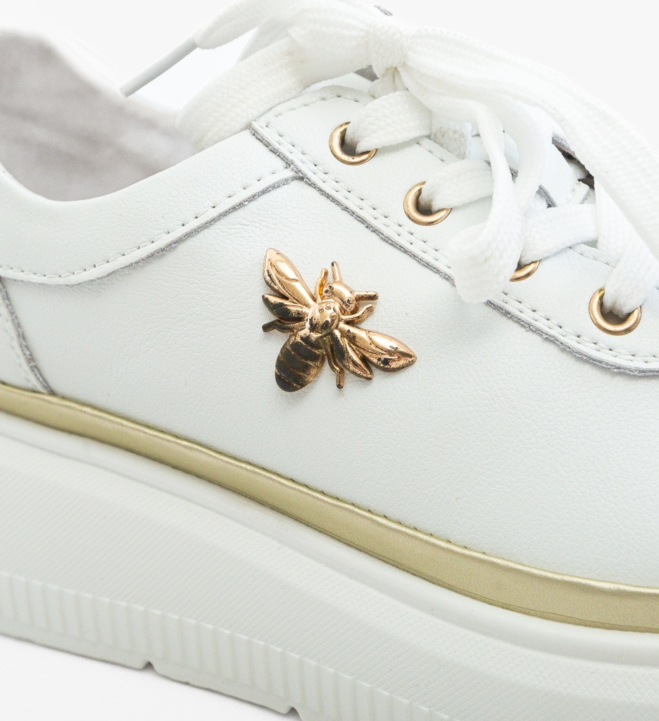 Pantofi Casual Zumzy Albi – Eleganță și Confort - imagine 3