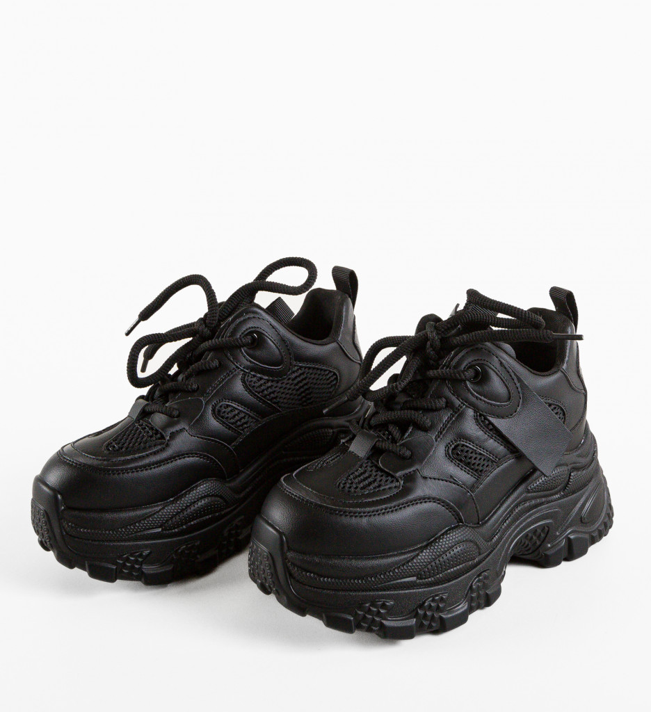 Sneakers Yemyem Negri | Confort și Stil Urban - imagine 5