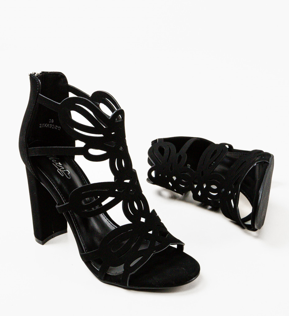 Sandale Toc Meritxell Negre - Eleganță și Stil - imagine 6