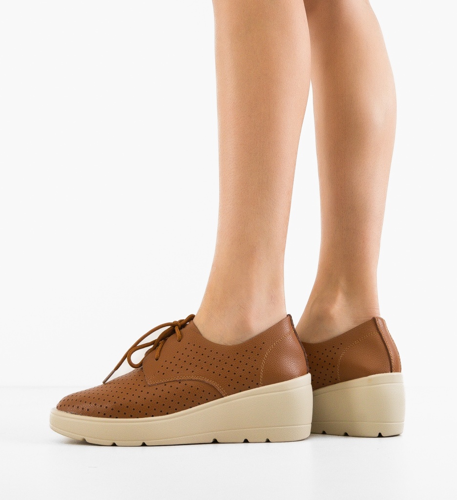 Platforme Dama Mersonk Camel - Stil și Confort - imagine 2