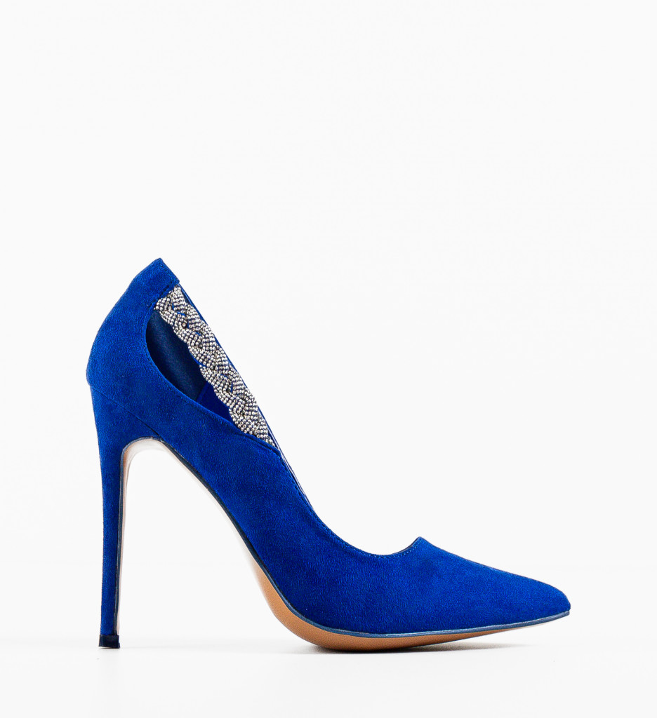 Pantofi Peeta Albastru | Toc Elegant & Confort - imagine 3