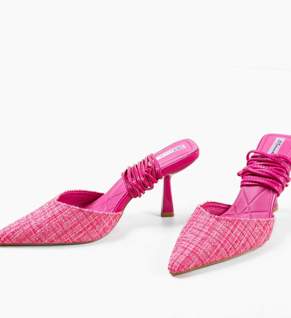 Pantofi Dama Steele Fuchsia cu Toc Elegant - imagine 4