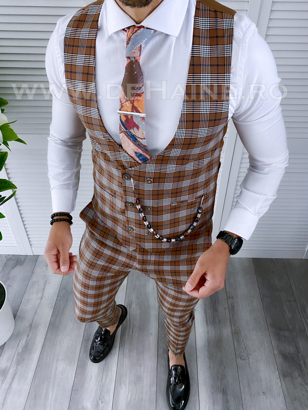 Compleu Barbati Vesta + Pantaloni Slim Fit