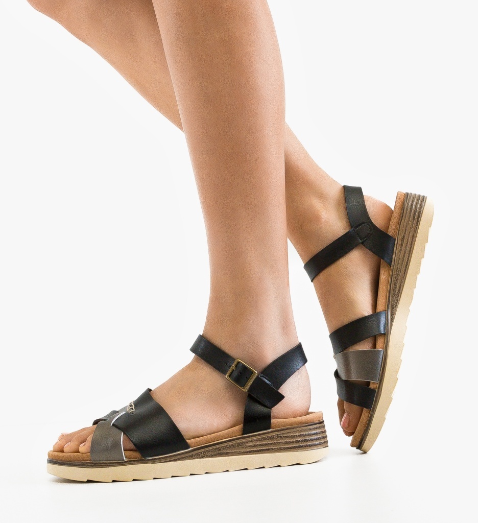 Sandale Dama Lelik Negre Elegante - imagine 5