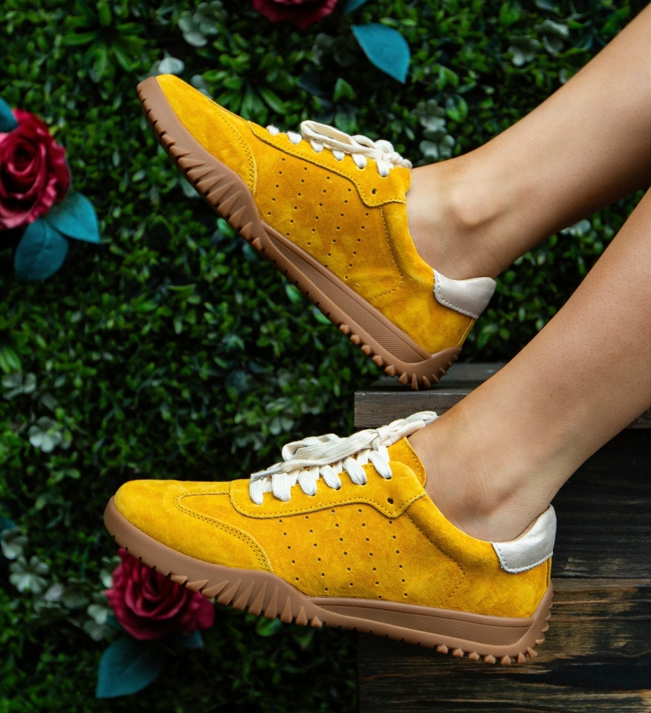 Sneakers Dama Nygery Galbeni - Confort Stilat
