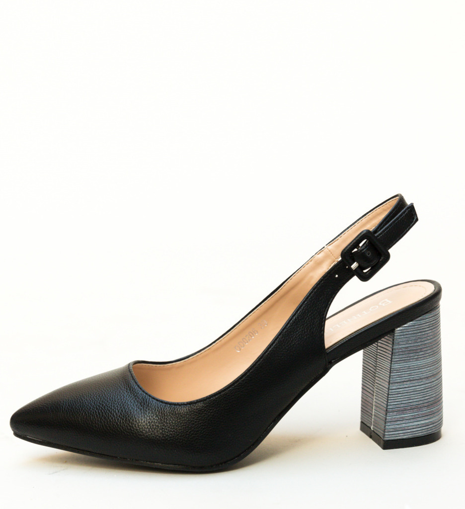 Pantofi Blana Negri cu Toc - Eleganță Maximă - imagine 6