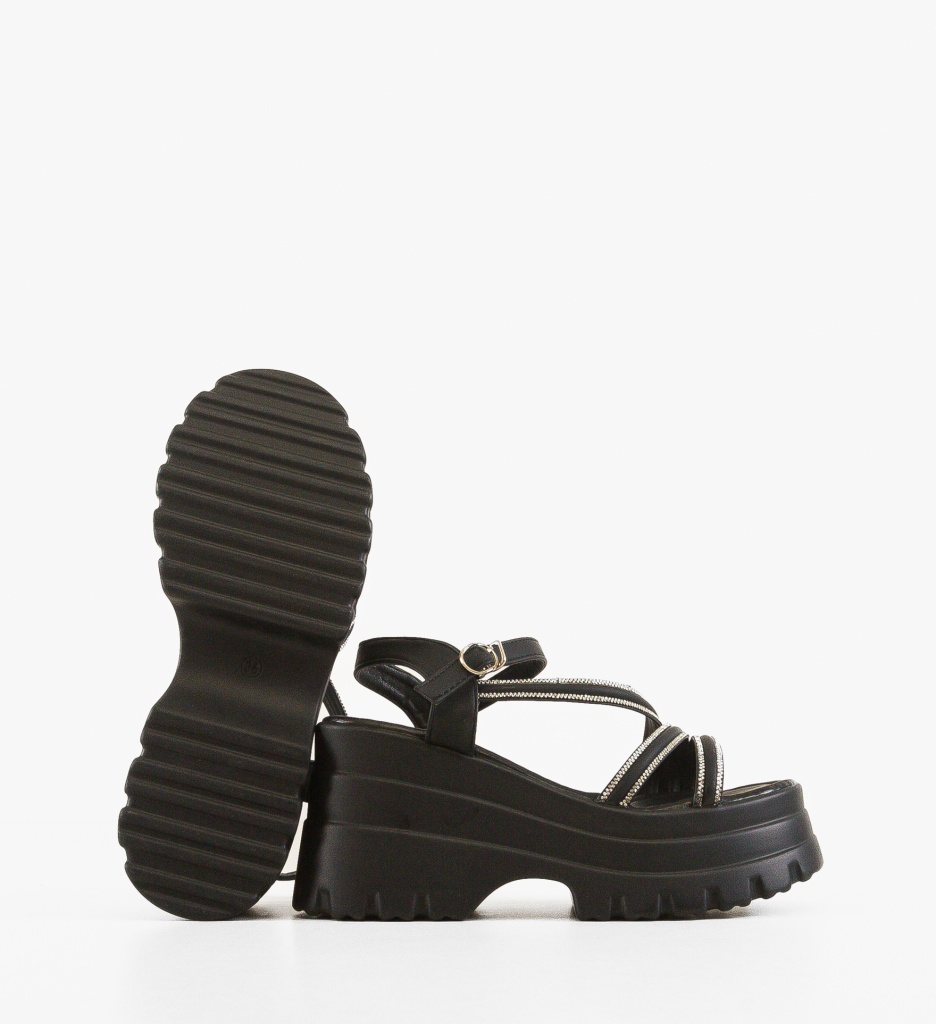 Sandale Platforme Grymyz Negre - Stil si Confort - imagine 3