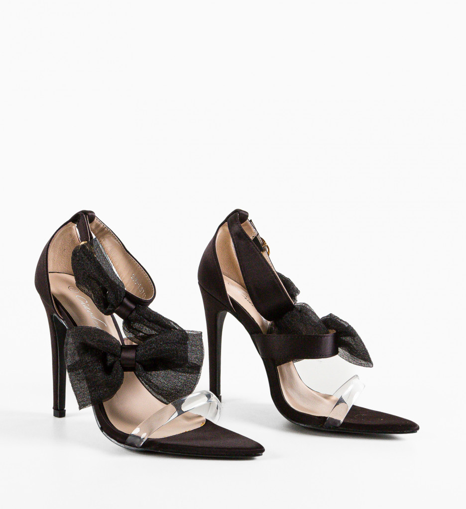 Sandale cu toc Jagoda Negre - Eleganță și Confort - imagine 7