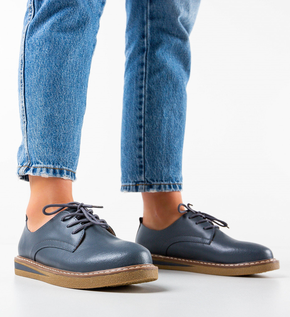 Pantofi Casual Doria Gri - Confort și Stil - imagine 2