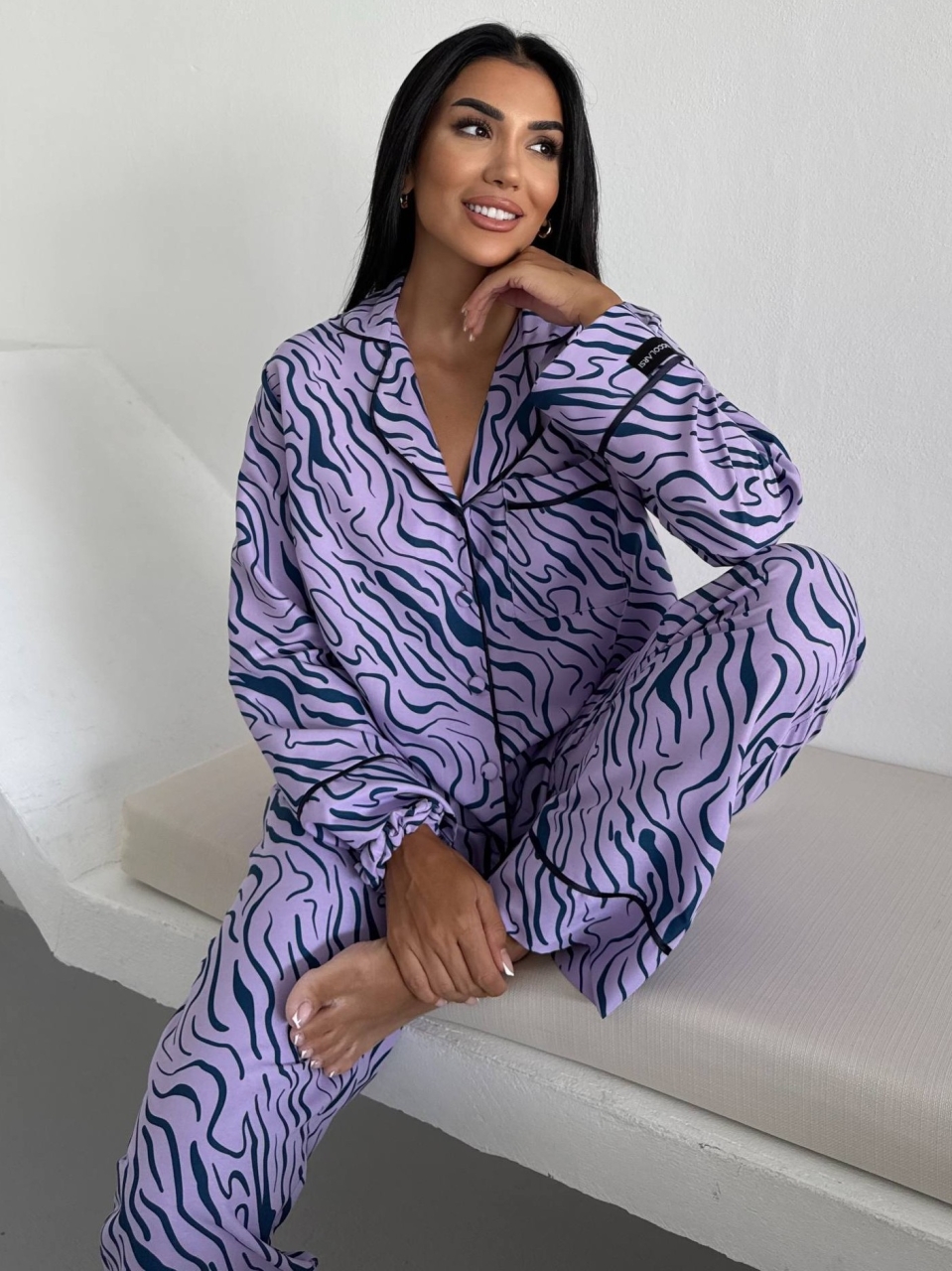 Set Pijama Dama 2 Piese Delis | Viscoza Satin Mat - imagine 2