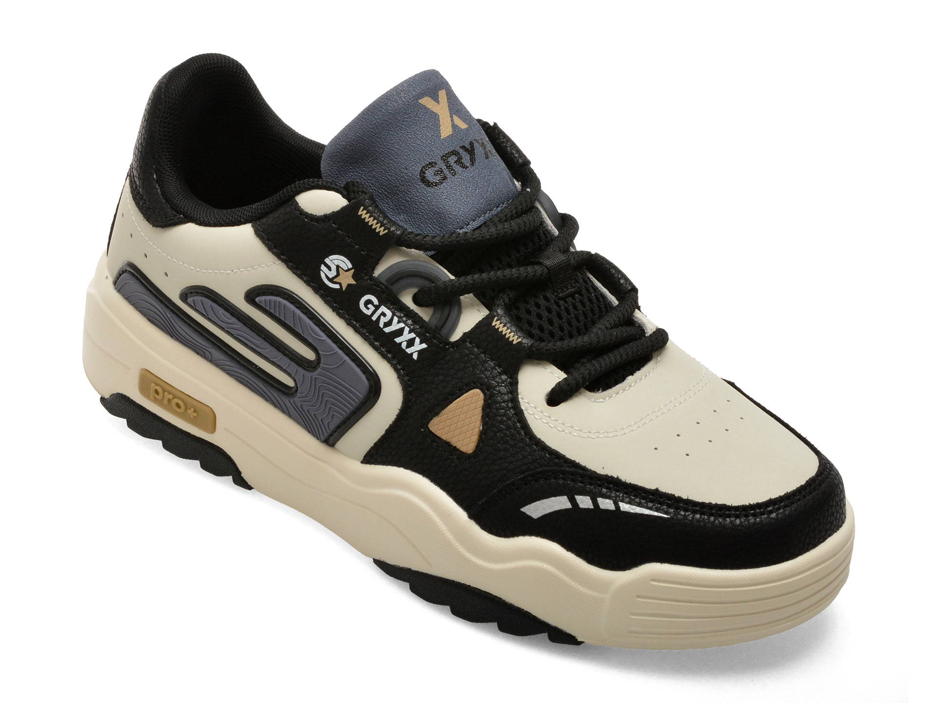 Pantofi Sport Gryxx Alb-Negru Piele Naturală