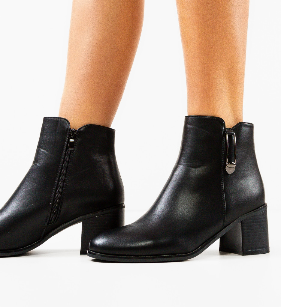 Botine Mahdi Negre - Eleganță și Stil - imagine 2