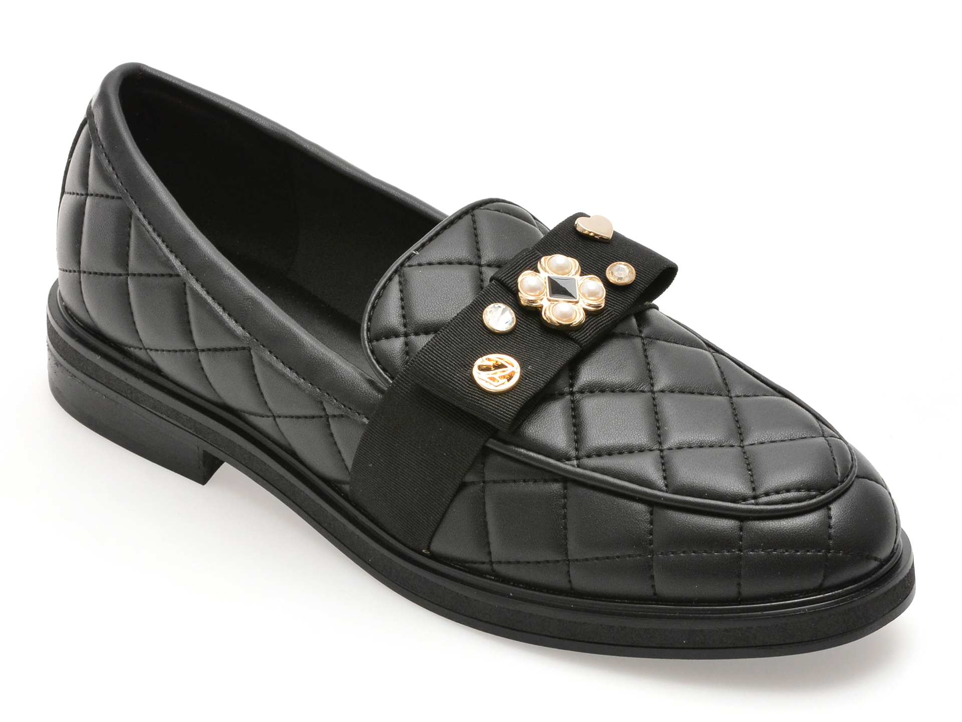 Mocasini ALDO negri din piele ecologică