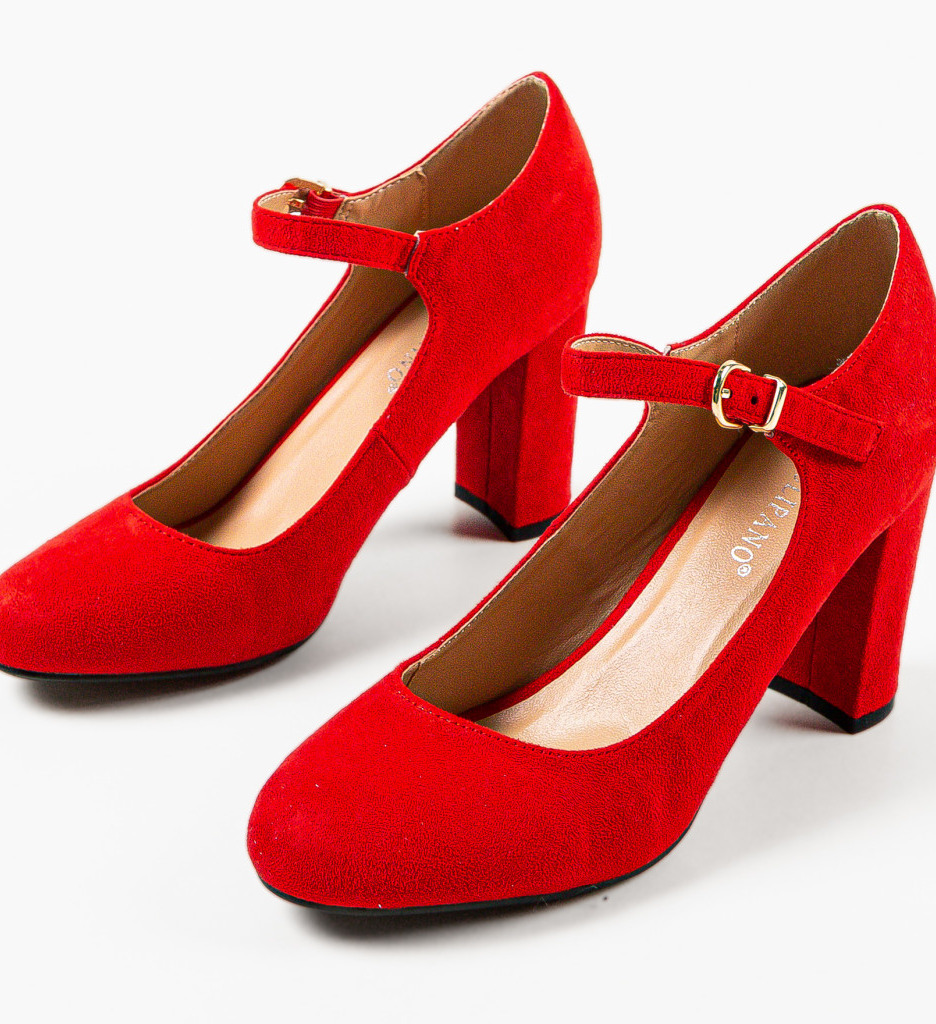 Pantofi cu toc Kimberly Rosii - Eleganță și Stil - imagine 6