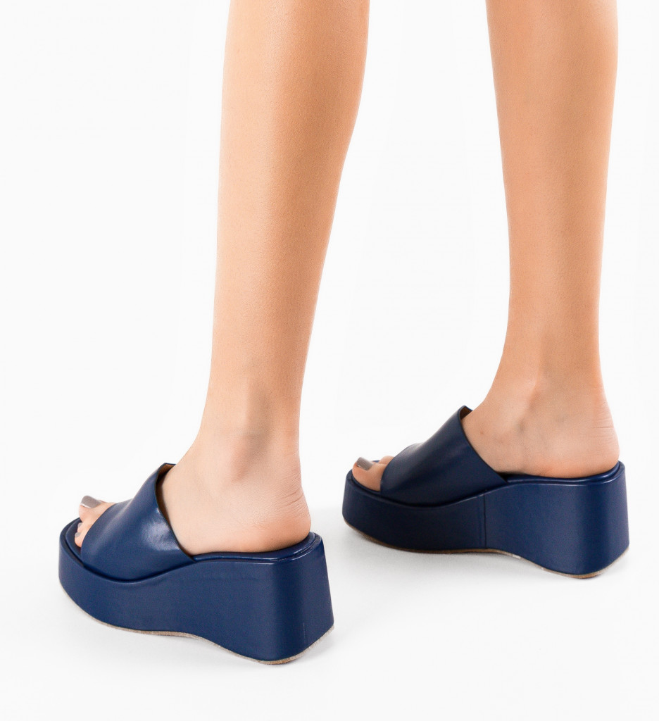 Papuci Dama Haras Albastri - Confort și Eleganță - imagine 3