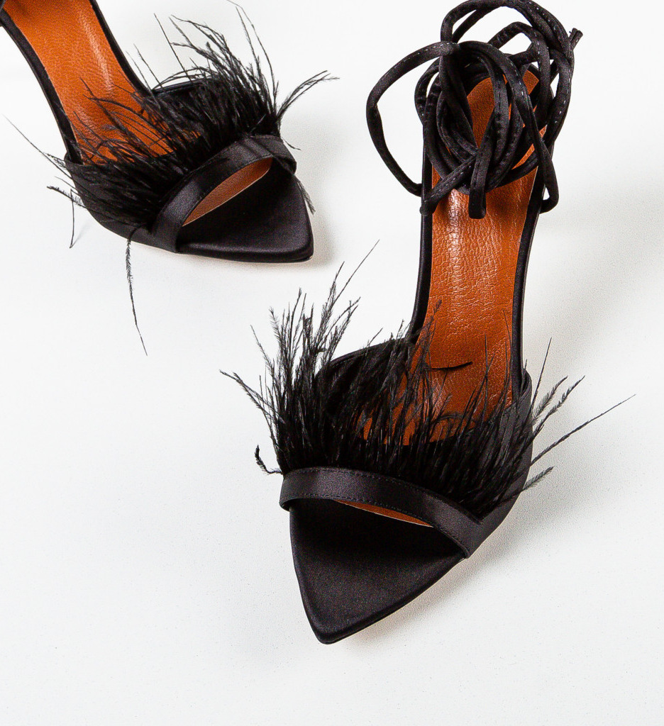 Sandale Orka Negre cu Toc Elegante - imagine 6