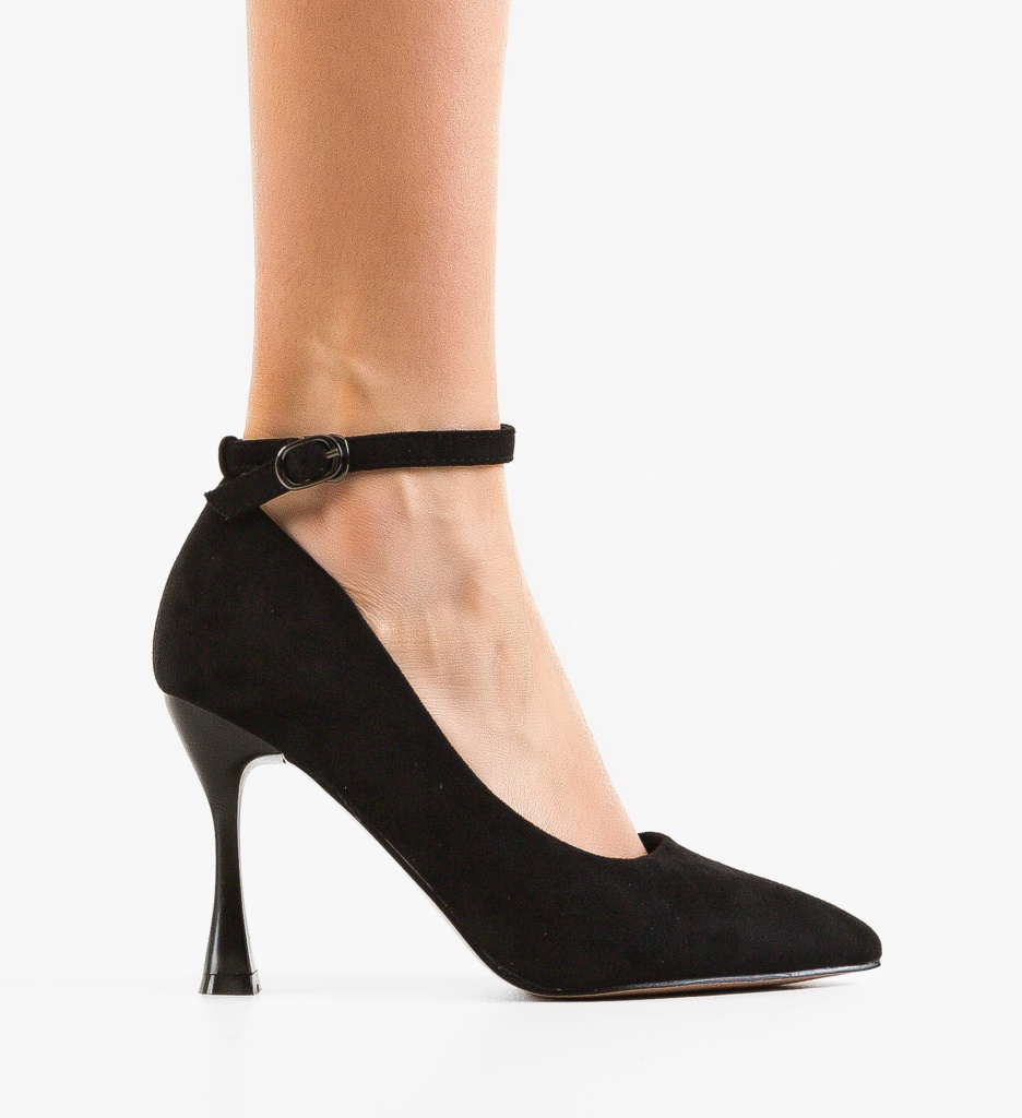 Pantofi Opium Negri Eleganți cu Toc - imagine 6
