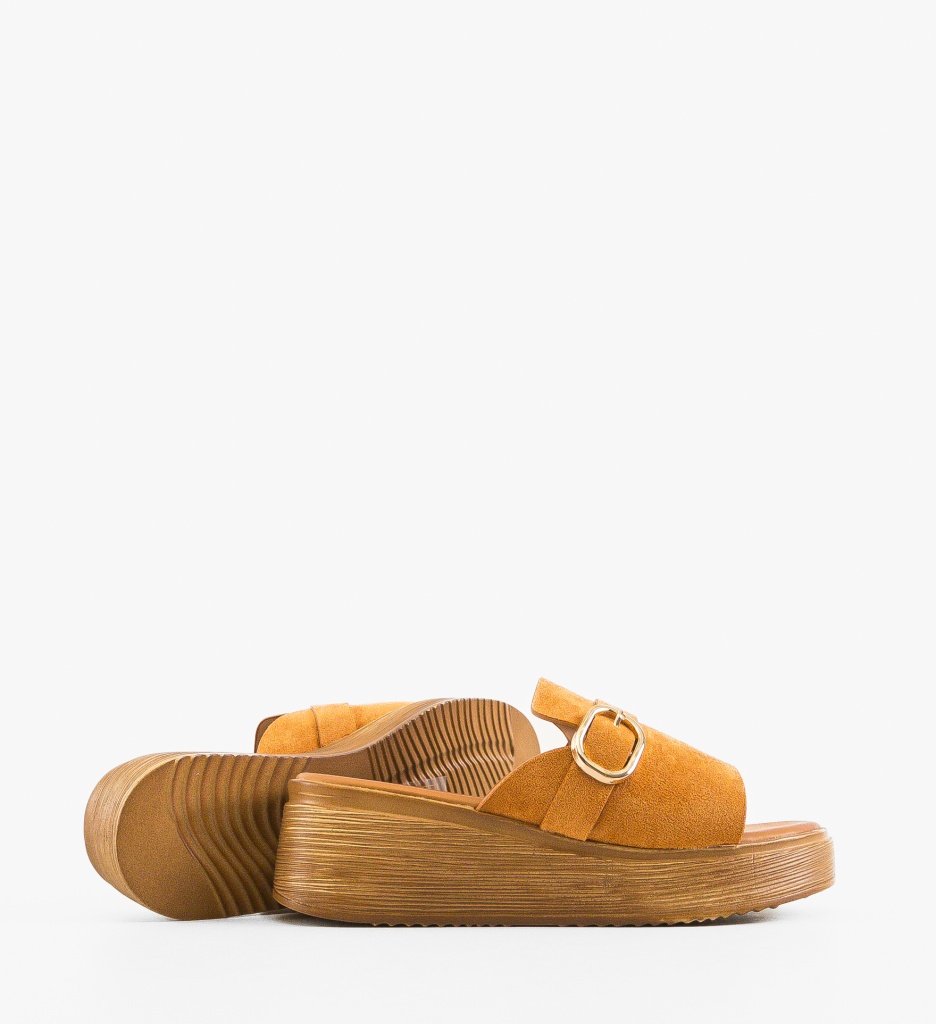 Papuci Dama Priya Camel - Confort și Eleganță - imagine 4