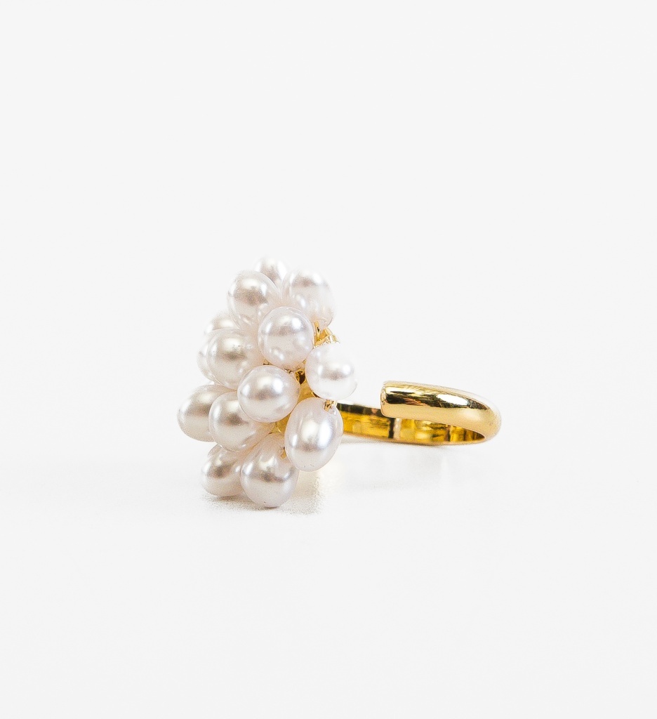 Inel Perlly Auriu | Accesoriu Elegan - imagine 4