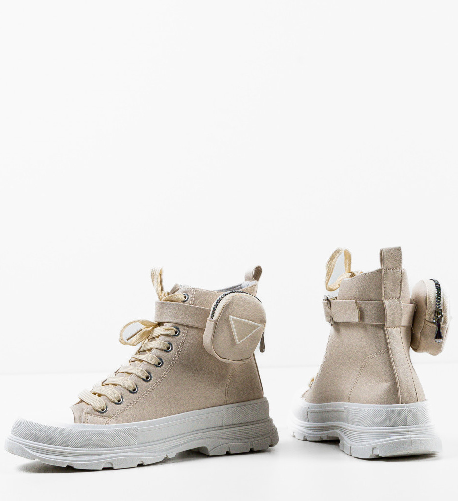Sneakers Dama Lara Bej | Confort și Stil - imagine 6
