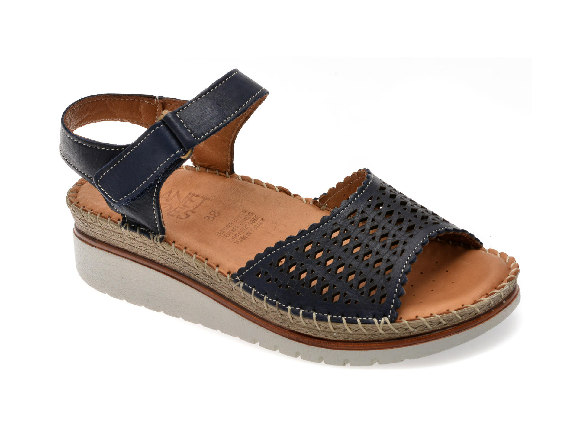 Sandale Planet Piele Naturală Bleumarin