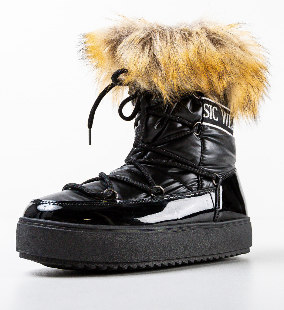 Ghete Dama Mantea Negre | Stil Versatil - imagine 7