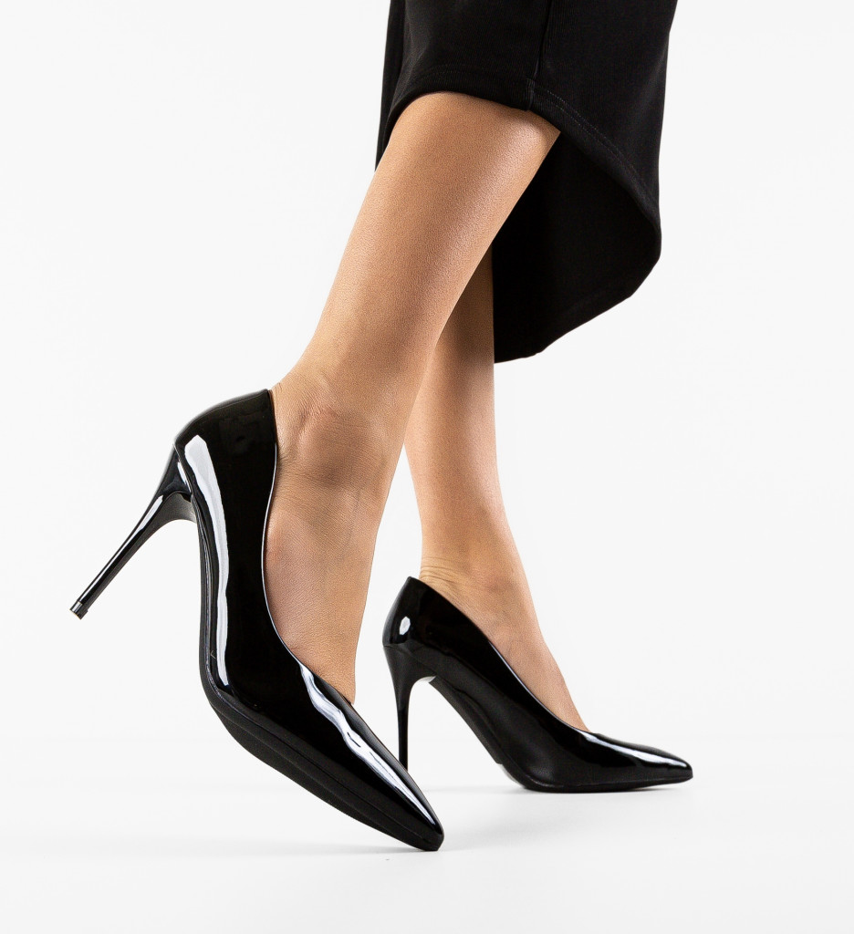 Pantofi Fana Negri cu Toc | Eleganță Asigurată