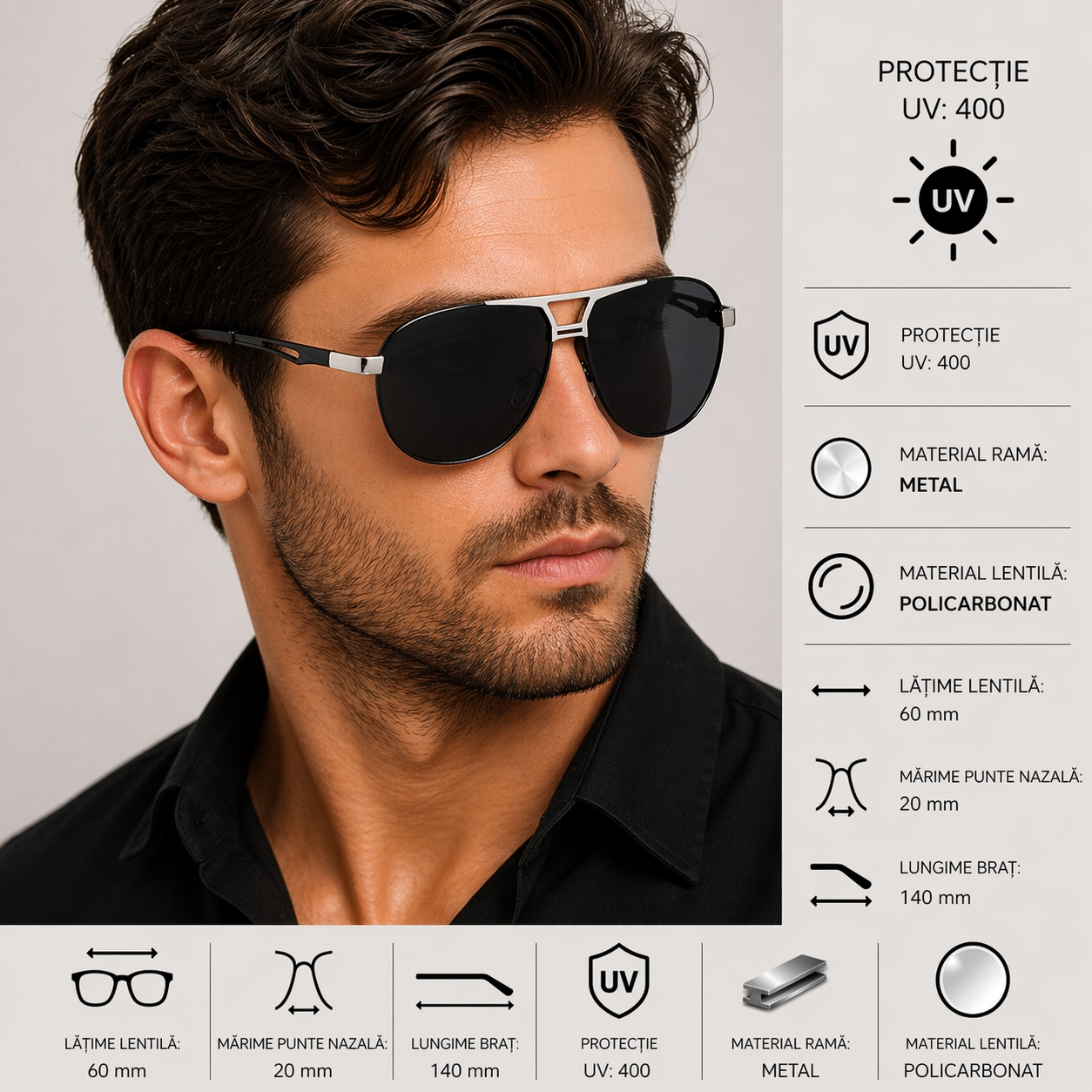 Ochelari de Soare Picadili Barbati | Protectie UV - imagine 3