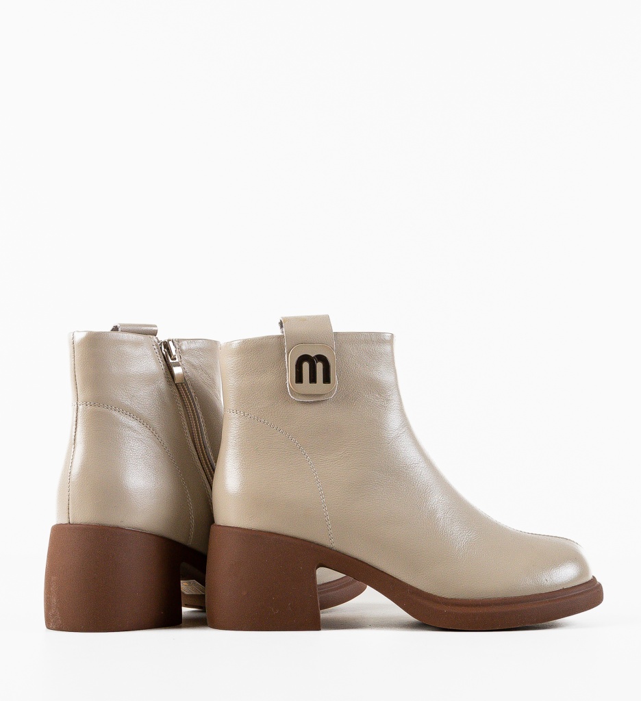 Botine Dama Bej Safta | Eleganță și Stil - imagine 5