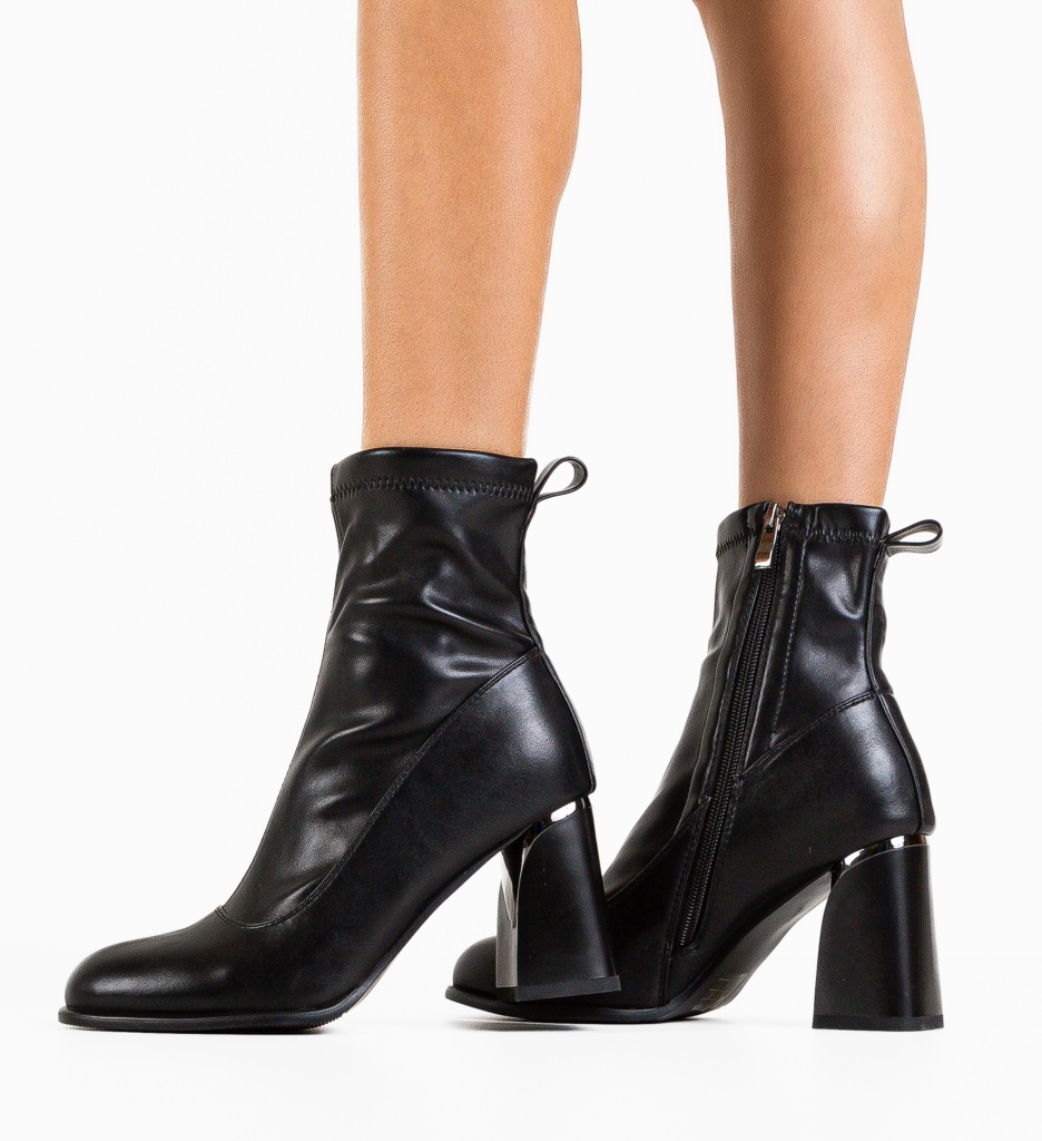 Botine Dama Kanza Negre 2 - Eleganță și Stil - imagine 3