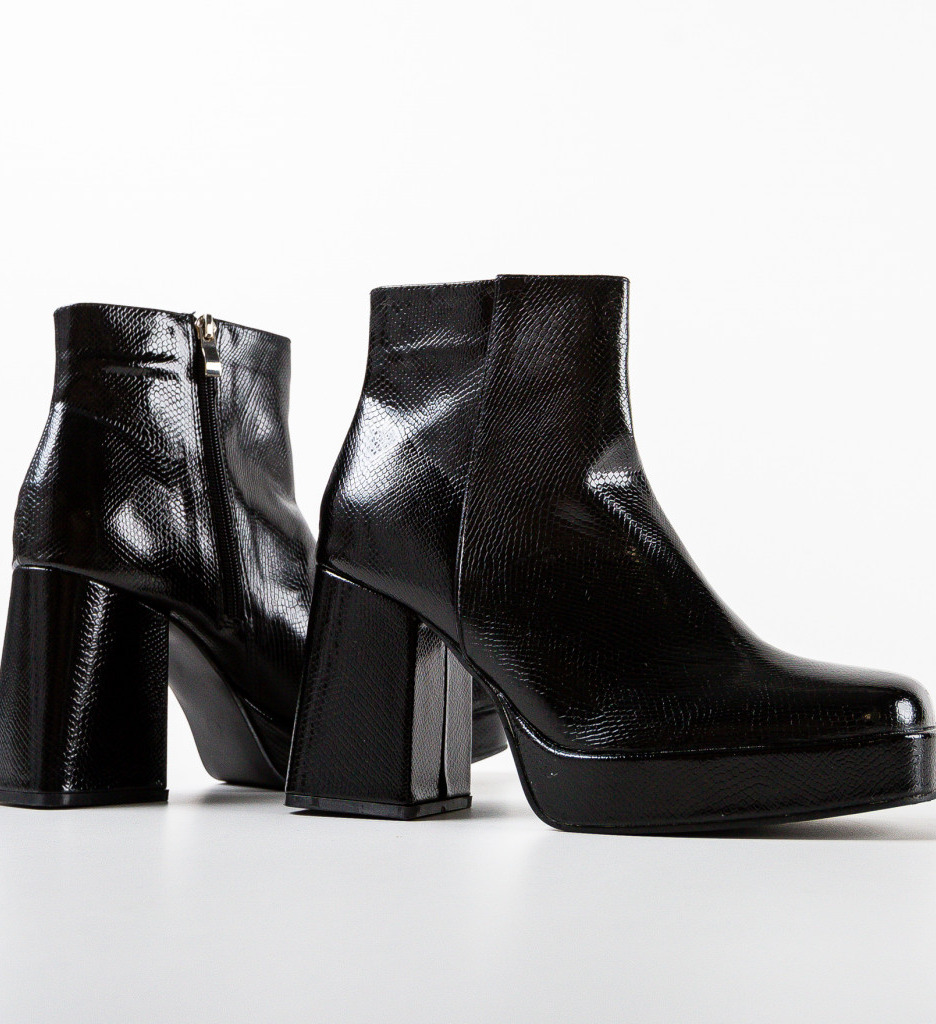 Botine Dama Eraz Negre - Eleganță și Confort - imagine 5