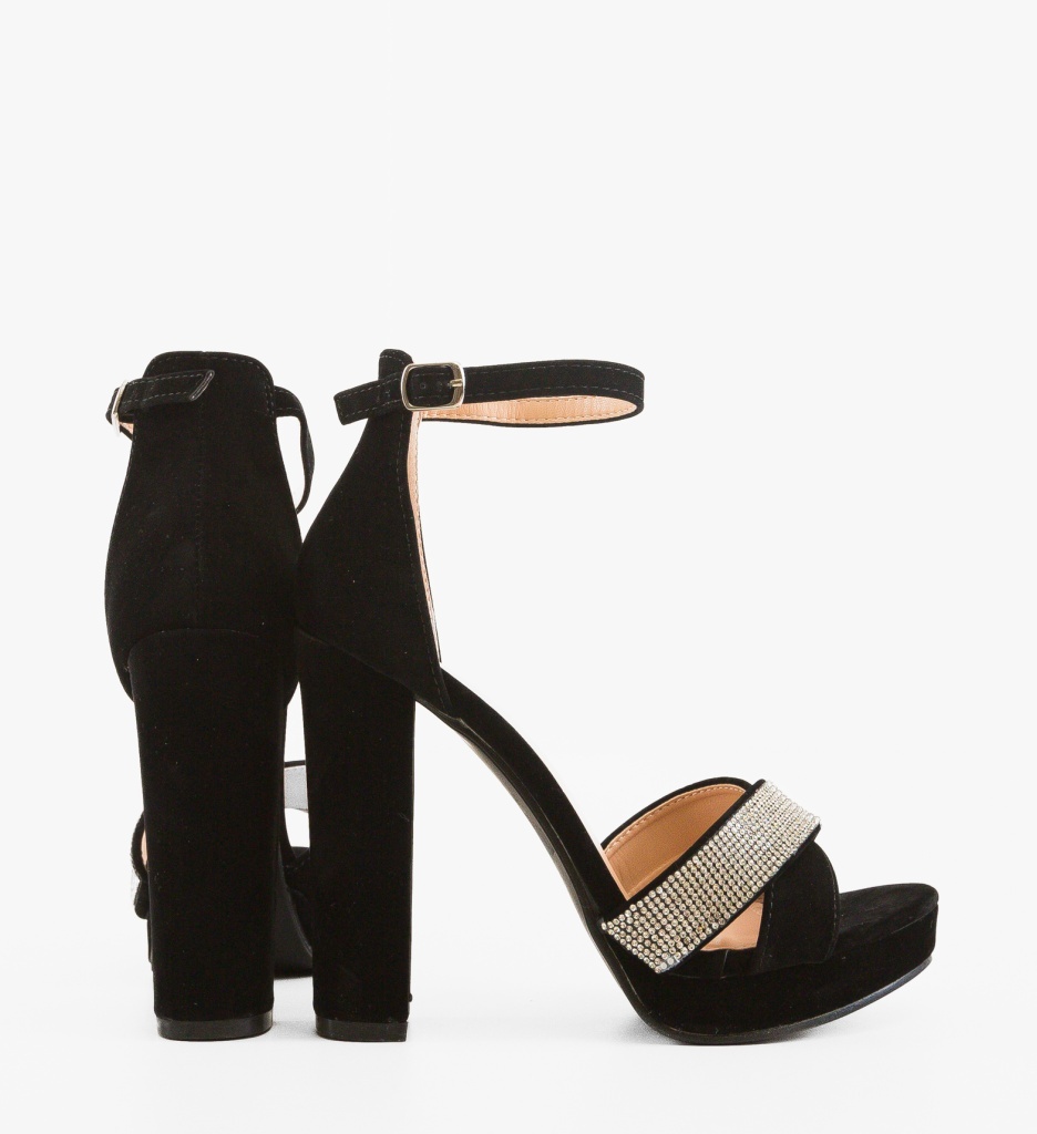 Sandale cu toc Sororas Negre - Eleganță și Stil - imagine 3