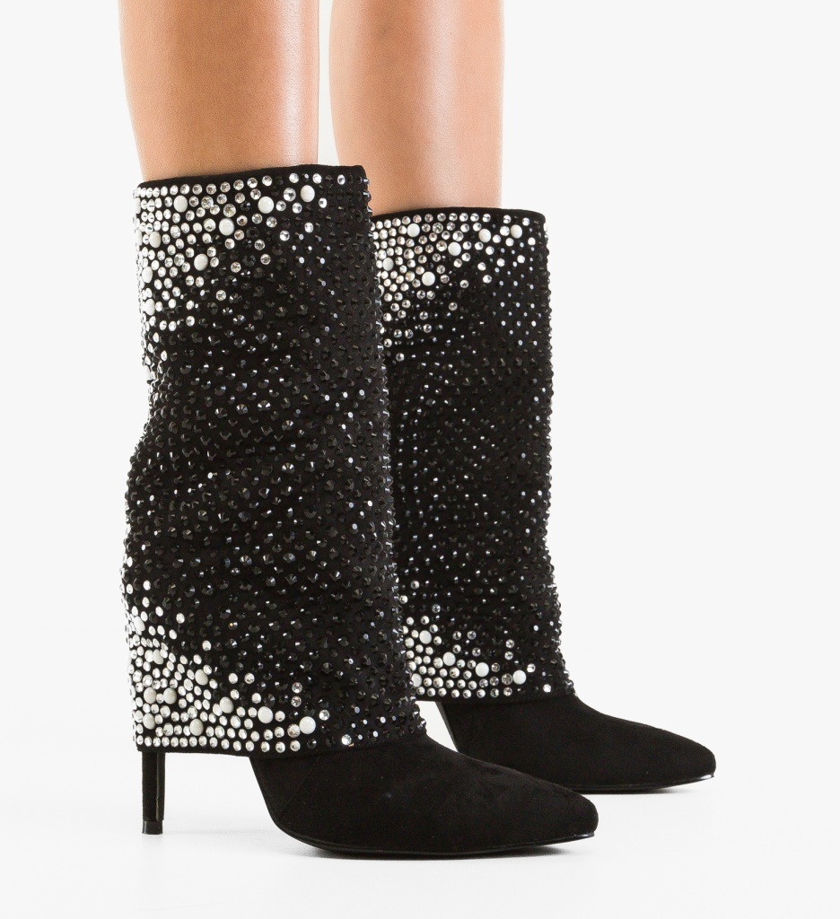 Botine Velyon Negre Depurtat | Eleganță & Confort