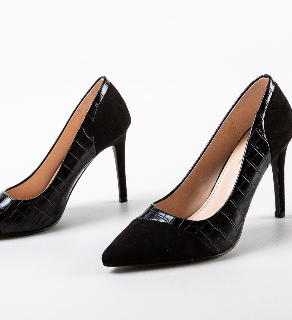 Pantofi Dotson Negri - Eleganță și Stil - imagine 6