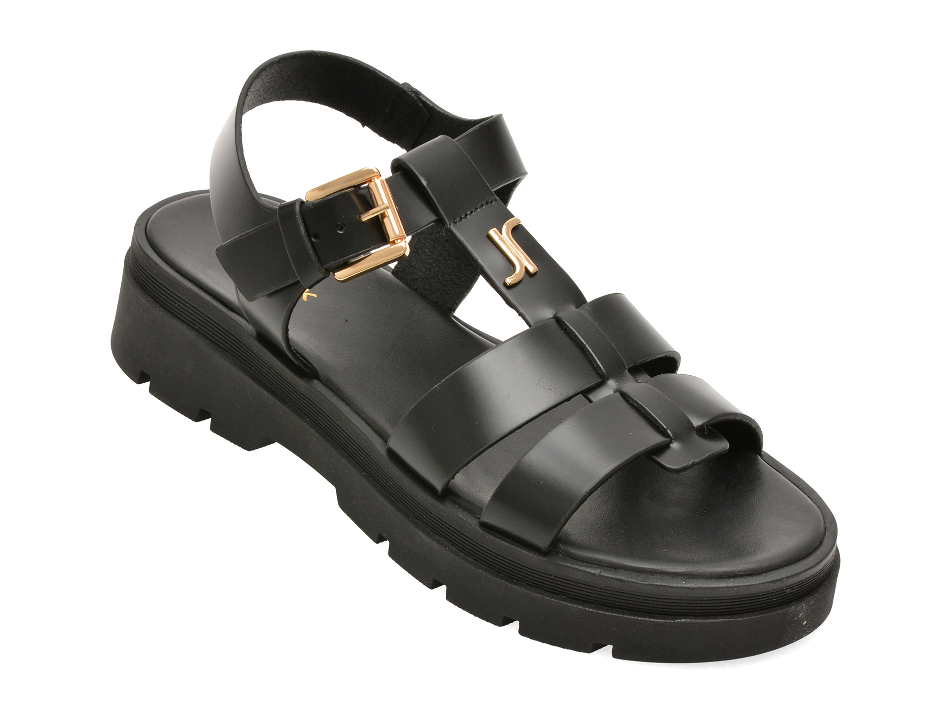 Sandale JONAK Negre Piele Naturală